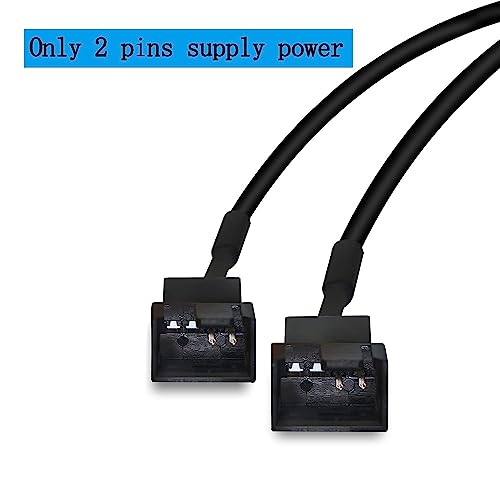 Gebildet 2PCS DC Power Supply Plug to Dual 3-Pin and 4-Pin PC Fan Power Adapter Cable, DC5521 to 4Pin Cable - style: DC-PWM
