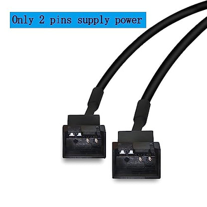 Gebildet 2PCS DC Power Supply Plug to Dual 3-Pin and 4-Pin PC Fan Power Adapter Cable, DC5521 to 4Pin Cable - style: DC-PWM