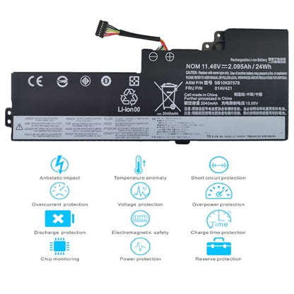 T470 T480 01AV421 01AV489 Internal Battery Replacement for ThinkPad T470 T480 A475 A485 TP25 Series Laptop, Compatible with 01AV419 01AV420 SB10K97577 SB10K97576 SB10K97578 Notebook.