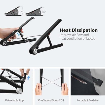 Portable Laptop Stand for Acer Predator Helios 16 18 300 (Neo 16 18) Triton 14 500 300 Neo 16 Nitro 17 16 5 V16 V15 14-18 inch Gaming Laptop.Made of Reinforced Nylon, 304 Stainless Steel and Silicone.