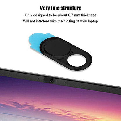 Zopsc Ultra Thin Metal Webcam Cover, 3-Pack Anti-Hacker Security Sliding Lens Protector for Laptops and Tablets Black Silver Mixed Color - color: black