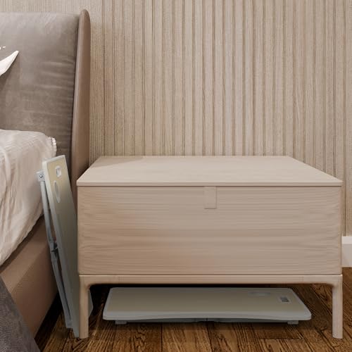 Amaredom Laptop Bed Desk Tray Bed Table, Foldable Portable Lap Desk Notebook Stand Reading Holder with Storage Drawer and Cup Holder for Eating Breakfast on Bed/Couch/Sofa-White Maple - color: White Maple