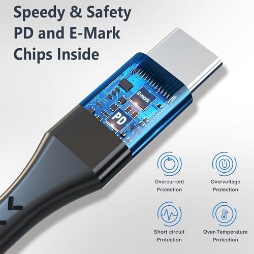 USB C to DC Adapter,Universal Charger Supply 100W PD Power Cable & 5.5x2.1mm Round Barrel Jack,with 10PCS Power Plug Kit,for Toshiba Samsung Acer Asus Lenovo Dell HP Laptop Charging Connector