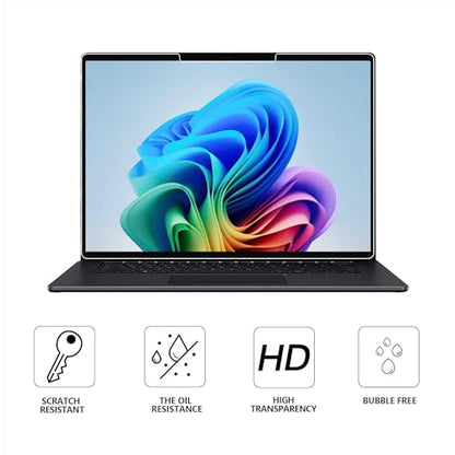 Megoo ArmorShield Screen Protector for Surface Laptop 13 Inch (2025) | Tempered Glass, [9H+ Military Grade] [3X Shatterproof Protection], HD Clear, Easy Installation, 2 Pack - size: Laptop 13" (2025)