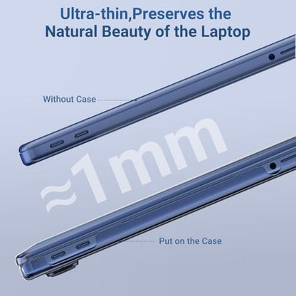 MOSISO Compatible with MacBook Neo Case 13 inch 2026 A3404 A18 Pro Chip | 4 in 1 Kit Surpass Natural Beauty Scratch-Resistant Hard Shell, Ultra-Thin Precision-Matched to Laptop Color, Crystal Indigo - color: Crystal Indigo