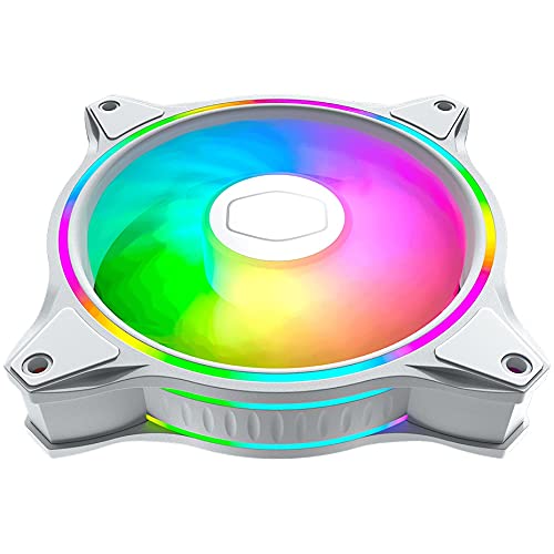 MF120 White Edition Case Fan 120mm Loop 5V Addressable RGB Lighting CPU Cooling PWM Fan Silent