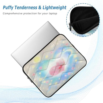 Dreamy Heart Stars Waterproof Laptop Sleeves 14-16 Inch Padded Quilted Laptop Protector Bag Notebook Case - color: Dreamy Heart Stars, size: Large