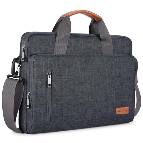 KIZUNA Laptop Bag 17 Inch Computer Shoulder Messenger Case Sleeve Briefcase For 17" Lenovo IdeaPad 3i Gen7/LG gram 17/17.3" MSI 17/Dell G7/17.3" HP ProBook 470/Lenovo Ideapad 700/DELL,Dark Grey - color: Dark Grey, size: 17 Inch
