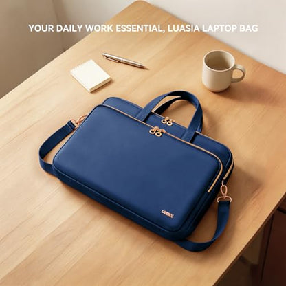 Laptop Case Bag Women Men Computer Sleeve Compatible with MacBook/Dell/HP/Acer/ASUS, Waterproof Shoulder Carrying Briefcase, Blue, 14-14.5 Inch - color: Blue, size: 14 inch