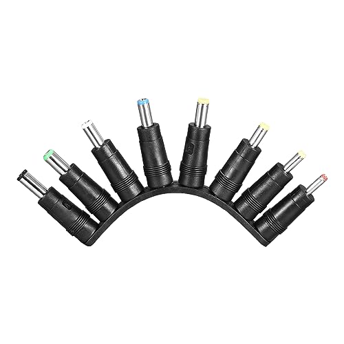 uxcell DC Power Adapter Kit 8pcs 5.5 x 2.1mm Jack Converter Barrel Connector Set