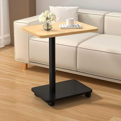Over The Bed Table with Wheels Multifunctional Living Room Sofa Side Table | Space-Saving Bedroom Bedside Tables Hospital Bedd Tables For Sofa, Bed(White) - color: White