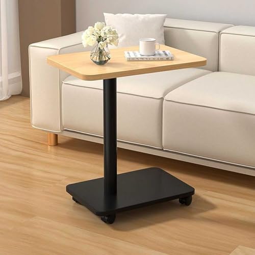 Over The Bed Table with Wheels Multifunctional Living Room Sofa Side Table | Space-Saving Bedroom Bedside Tables Hospital Bedd Tables For Sofa, Bed(Black) - color: Black