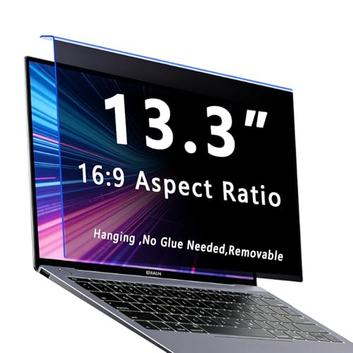 Removable 13.3" Hanging Privacy Screen Protector for 16:9 Laptops, Anti-Glare & Blue Light Blocking, ±30° Privacy Filter, Eye Protection, Instant Setup (13.3" 16:09 (297×204mm)) - size: 13.3"16:09 (297×204mm)