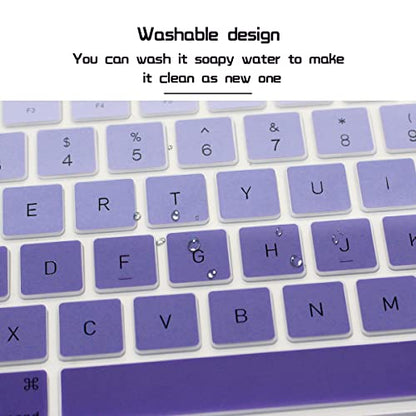 HRH Ombre Dark Purple Silicone Keyboard Cover Keypad Skin for Magic Keyboard with Numeric Keypad A1843 MQ052LL/A Released in 2017 (US Layout) - color: Ombre Dark Purple