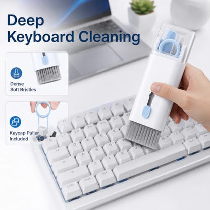 Electronics Cleaning Kit, Keyboard Brush, Earbud Cleaner Tool, Phone Screen Cleaner, Portable Dust Removal Set for Computers, Laptops, Tablets, Phones, Headphones - color: Blue