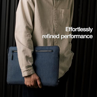 Incase Compact Laptop Sleeve with Woolenex - 14" MacBook/Laptop and iPad/Tablet Sleeve, Computer Case and Cover, Lightweight, Weather Resistant, with Slip Pocket for Accessories - Heather Navy - color: Heather Navy
