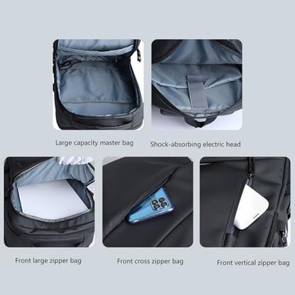 Business Travel Laptop Backpack Laptop Bag with USB Charging Port for Men Women Computer Bag for Laptop and Notebook - color: Black