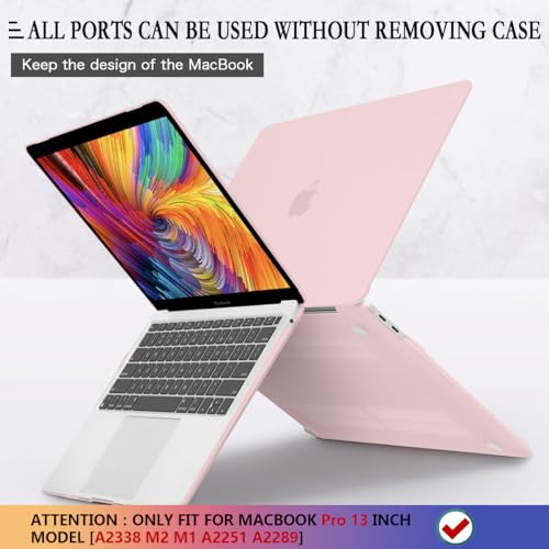 CISSOOK Baby Pink Case for MacBook Pro 13 inch 2025-2016 | 4in1 Set Plastic Hard Shell Case + Keyboard Cover Compatible with MacBook Pro 13" M2 M1 Model A2338 A2251 A2289 Pink - color: Baby Pink