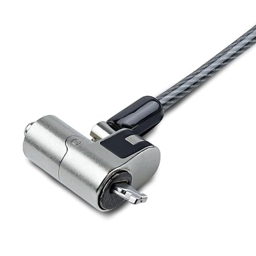 StarTech Nano Laptop Cable Lock, 6.6ft, TAA, Anti-Theft Keyed Lock (2m) | For EliteBook/2-1 Laptops, Steel Cable Lock For Laptop, Security Cable Locks Nano Slot Notebooks - size: Nano, style: Unique Keyed