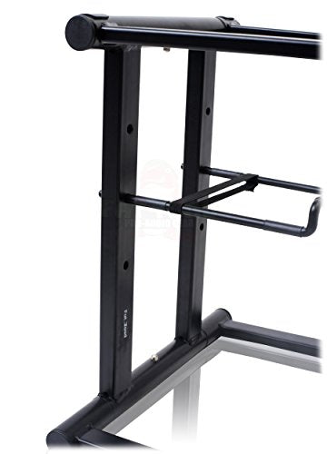Fat Toad Folding DJ Laptop Stand (QuickNEST Series) with Sub-Tray Shelf – TableTop Rack For Mixer, iPad, Controller, Tablet, Stage Booth or Studio Use