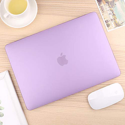 CISSOOK Case for MacBook Pro 13 Inch 2020-2025 Release M1 M2 | 4in1 Set Laptop Hard Shell Cover for MacBook Pro 13" A2251 A2289 A2338 Keyboard Cover and Screen Protector, Matte Purple - color: Matte Purple