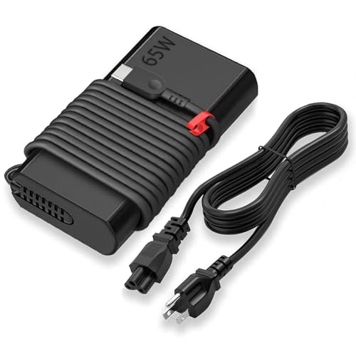 Slim 65W USB C Laptop Charger Replacement for Lenovo Laptop Charger USB C | Compatible with Lenovo Thinkpad/Yoga/Chromebook Computer Fast Charging Type C Power Cord AC Adapter New