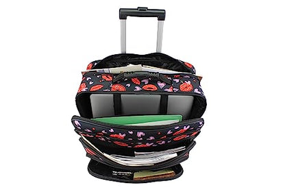 World Traveler Rolling 17-Inch Laptop Briefcase Computer Case - Lips and Hearts - color: Lips and Hearts