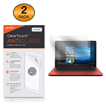 BoxWave Screen Protector Compatible with HP Notebook (15-BS244WM) (15.6 in) - ClearTouch Anti-Glare (2-Pack), Anti-Fingerprint Matte Film Skin