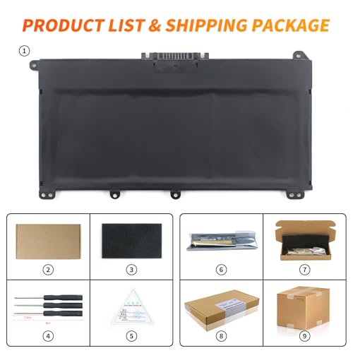 HT03XL L11119-855 Replacement Laptop Battery for HP Pavilion 14-CE 14-CF 15-CS 15-DA 15-DB 15-DW 250 G7 Series, 41.1Wh 3600mAh Compatible with TPN-Q207 Q208 14M-DH0003DX 15-CS0053CL 15-DA0014DX
