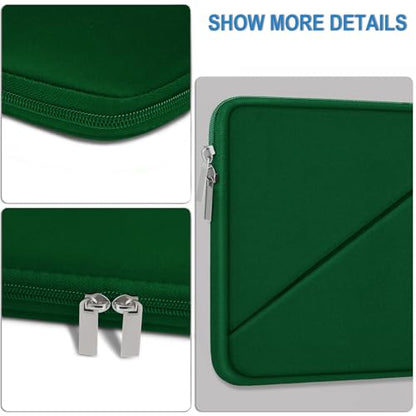 Laptop Case 15.6 inch, Traveling Carrying Computer Bag with Zippered Pocket, Shockproof Protective Laptop Sleeve Compatible for Apple Notebook, HP, Dell, Acer, Asus, Lenovo, Deep Green - color: Deep Green, size: 15.6 inch