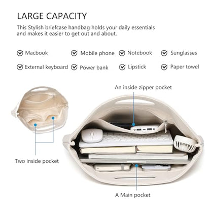 Official Document Computer Bag Stylishly Sleek with Multiple Compartments and Easy to Carry Design - color: French Oak/Pu