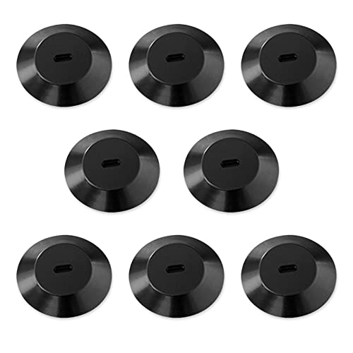Adhesive Security Plate with Slot for Cables to Lock Down Laptops, Tablets, Monitors and Other Devices (8Pcs Black) - color: Round black 8Pcs