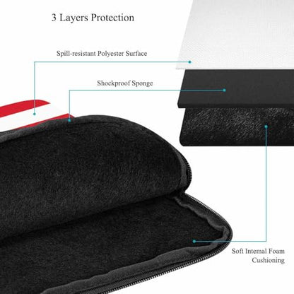 Laptop Sleeve Bag 15.4 15.6 Inch,American Flag USA National Flag Patriotic Protective Polyester Computer Cases Laptop Cover Briefcase Bag Tablet Travel Cover - color: LPS-005
