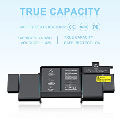 A1502 A1582 Battery - for MacBook Pro 13 inch Retina Early 2015,Mid 2014, Late 2013, for MacBook Pro A1493 A1582 A1502 Replacement High-Performance Battery [11.42V/ 74.9Wh]