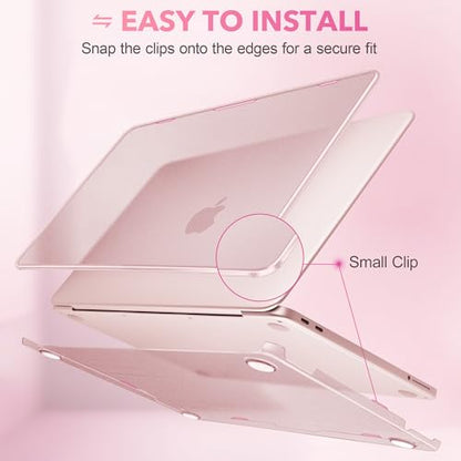 May Chen Compatible with MacBook Neo 13 inch Model A3404 2026 Release, Slim & Lightweigh Frosted Finish Protective Case with Keyboard Cover&Screen Protector, Frosted Blush - color: Frosted Blush