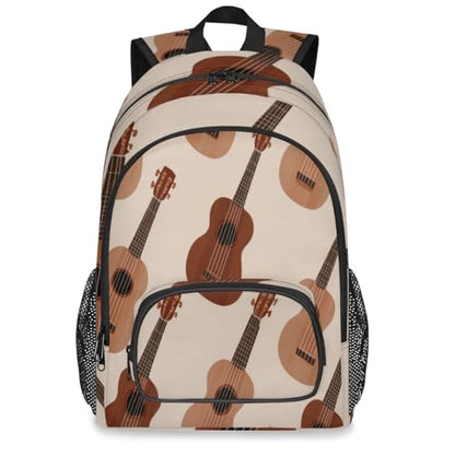 Guitar Musician Large Backpack for Women and Men Waterproof Travel Laptop Backpack Lightweight Business Work Daypack Fits 17 Inch Computer - color: Multicolor 1
