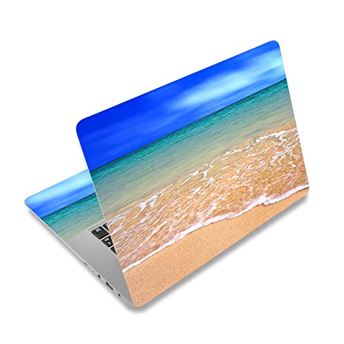 Laptop Skin Vinyl Sticker Decal, 12" 13" 13.3" 14" 15" 15.4" 15.6 inch Laptop Skin Sticker Cover Art Decal Protector Fits HP Dell Lenovo Compaq Apple Asus Acer (Beach) - color: Beach
