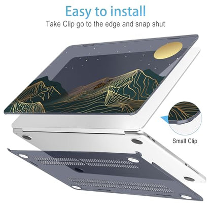 Mektron Case for 2026 MacBook Neo 13-inch A18 Pro chip A3404 Laptop Cover with 13-inch (Diagonal) Liquid Retina Display+ Keyboard Cover+ Screen Protector, Abstract Mountain C112 - color: Abstract Mountain C112