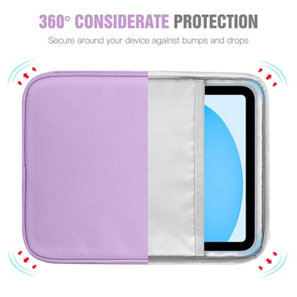 TiMOVO 9-11" Tablet Sleeve Bag Carrying Case with Strap, Purple | Fits iPad A16 11", Pad Air 11/5th & 4th 10.9", 10th Gen/10.2", Galaxy Tab A11 Plus, Multi-Pocket, Handle, Padded Protection - color: Ad-Purple, size: 9-11