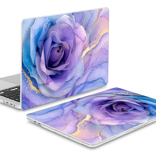 Mektron Case for MacBook Pro 16 Inch A2141 Cover 2019 Release 16" with Liquid Retina Display/Touch ID, Plastic Hard Shell with Keyboard Skin & Screen Protector & Dust Plug, Rose Marble - color: Rose Marble