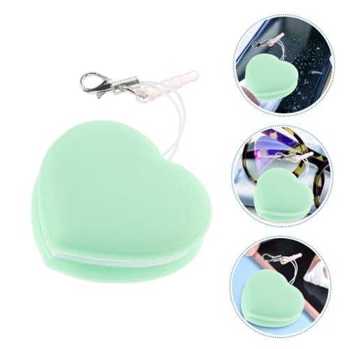 Heart-Shaped Macaron Screen Cleaner Multi-Functional Lens Cleaning Tool for Eyeglasses Phones and Cameras Durable Material Compact Design for Easy Storage Green - color: Green