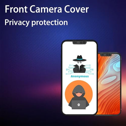 Front Camera Cover Compatible for iPhone 17e /16e /13/13 Mini/13 Pro/13 Pro Max/,Webcam Cover Protect Privacy and Security,Privacy Camera Cover Not A ffect Face ID, 2 Pack-Black - color: Black