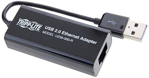 Tripp Lite USB to Ethernet Adapter, USB Type A to Gbe, 10/100 Megabits Per Second - Windows, Mac & Linux Compatible - 3-Year Warranty (U236-000-R)