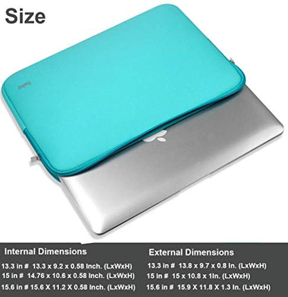 Naukay 15.6 Inch Laptop case Bag,Against dust Resistant Neoprene Notebook Computer Pocket Sleeve/Tablet Briefcase Carrying Bag Compatible 15-15.6 Inch HP/Dell/Asus/Acer/Toshiba/Fujitsu-Blue - color: Blue, size: 15.6 inch