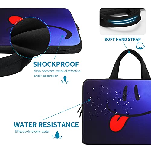 icolor 11 11.6 12 12.1 12.5 inch Laptop Carrying Bag Chromebook Case Notebook Ultrabook Bag Tablet Cover Neoprene Sleeve for Apple Macbook Air Google Acer HP DELL Asus Blue Tongue - color: Blue Tongue