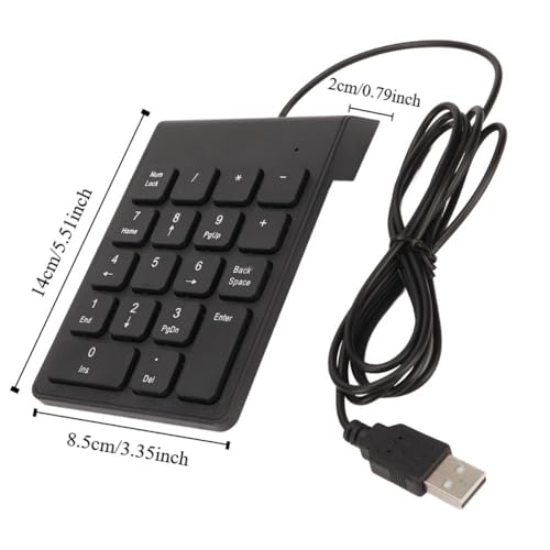 18-Key Wired Numeric Keypad – USB Plug and Play Ergonomic Mini Number Pad for PC Laptop Desktop Efficient Data Entry, Quiet Typing(1PCS) - size: 1PCS
