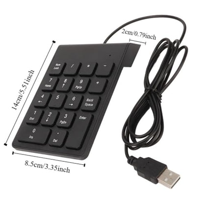 18-Key Wired Numeric Keypad – USB Plug and Play Ergonomic Mini Number Pad for PC Laptop Desktop Efficient Data Entry, Quiet Typing(1PCS) - size: 1PCS