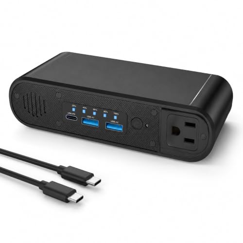 Power Bank with AC 150W,Portable Laptop Charger,31200mAh External Battery for Laptop,PD 65W Type-C,Compatible for Outdoor RV Camping Travel Emergency Backup Home