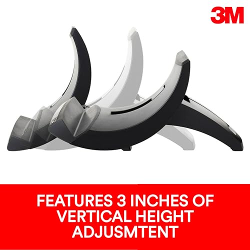 3M Vertical Notebook Computer Riser With Cable Management, 9" X 12" X 6.5" To 9.5", Black/charcoal Gray, Supports 20 Lbs - size: 8.8" x 7.8" x 6.4"