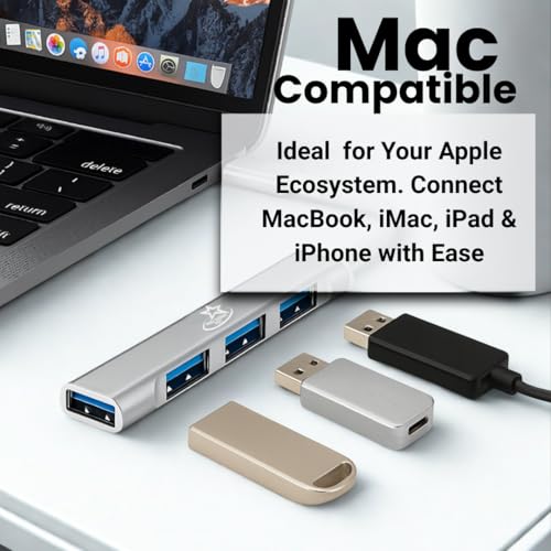 Red Star Tec U114C Mini USB C hub, 4 Extra USB A Ports, 2.0/3.0 - style: USB Type C